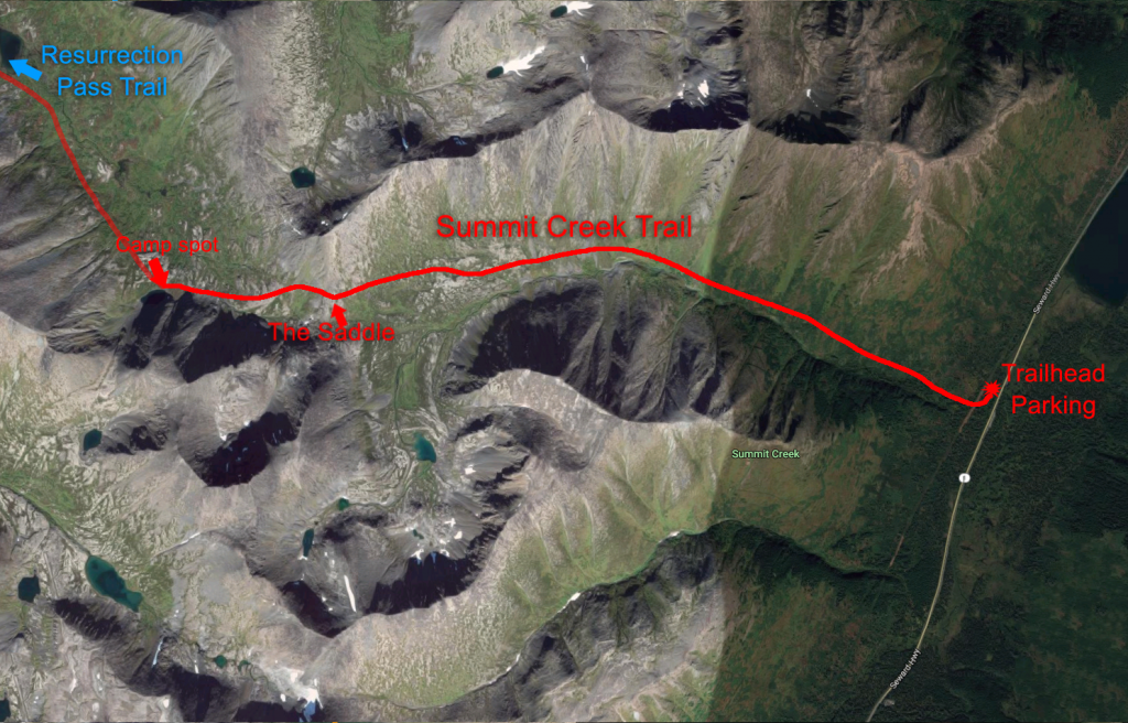 Summit Creek Trail Map